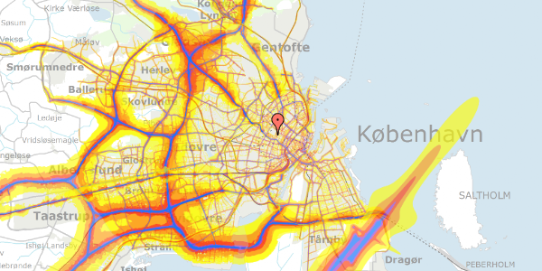 Trafikstøjkort på Struenseegade 35, 4. tv, 2200 København N