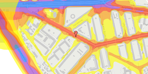 Trafikstøjkort på Stubmøllevej 7, st. tv, 2450 København SV