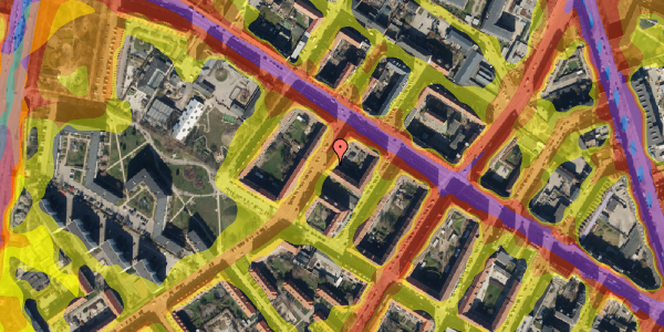 Trafikstøjkort på Stærevej 9, st. th, 2400 København NV