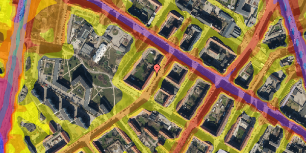 Trafikstøjkort på Stærevej 14, st. th, 2400 København NV