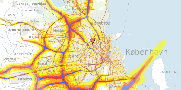 Trafikstøjkort på Stærevej 17, st. th, 2400 København NV