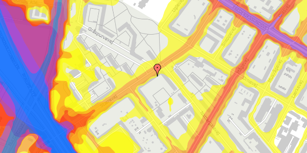 Trafikstøjkort på Stærevej 41, st. th, 2400 København NV