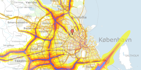 Trafikstøjkort på Stærevej 42, st. th, 2400 København NV