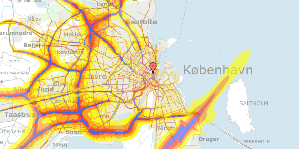 Trafikstøjkort på Suhmsgade 3, kl. , 1125 København K