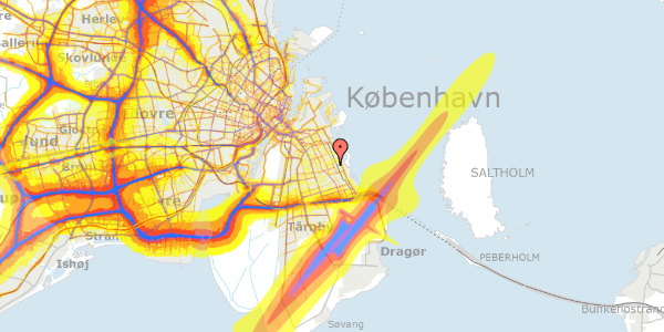 Trafikstøjkort på Sumatravej 44, 2300 København S