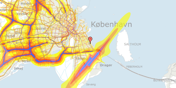 Trafikstøjkort på Sumatravej 61, 1. tv, 2300 København S