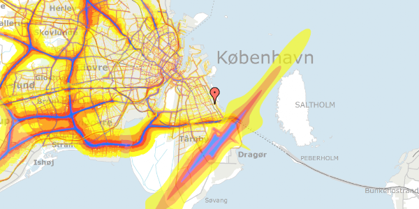 Trafikstøjkort på Sumatravej 65, 1. th, 2300 København S