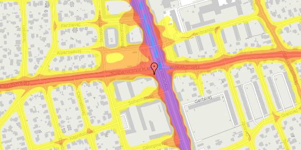 Trafikstøjkort på Sundbyvester Plads 1, 4. th, 2300 København S