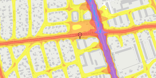 Trafikstøjkort på Sundbyvester Plads 15, st. th, 2300 København S