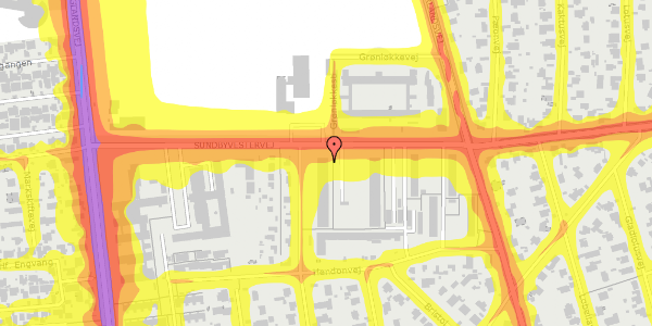 Trafikstøjkort på Sundbyvestervej 81, st. th, 2300 København S