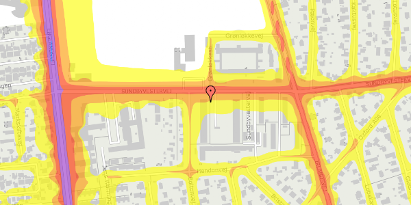 Trafikstøjkort på Sundbyvestervej 81, 3. tv, 2300 København S