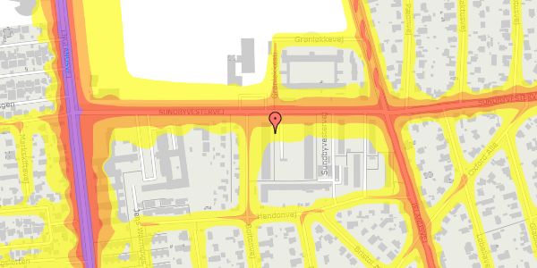 Trafikstøjkort på Sundbyvestervej 83, 1. th, 2300 København S