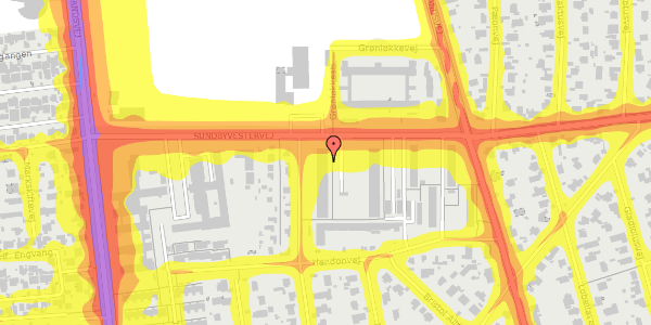 Trafikstøjkort på Sundbyvestervej 83, 2. th, 2300 København S