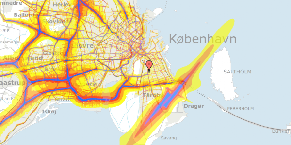 Trafikstøjkort på Sundbyvestervej 117, 2300 København S