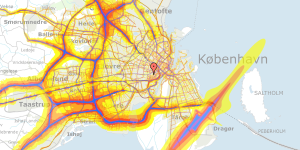 Trafikstøjkort på Sundevedsgade 33, 1. tv, 1751 København V