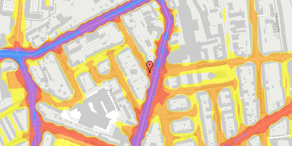 Trafikstøjkort på Sundevedsgade 34, 2. , 1751 København V