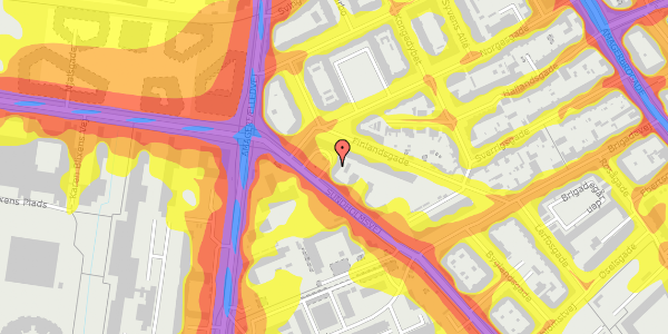 Trafikstøjkort på Sundholmsvej 15, st. th, 2300 København S