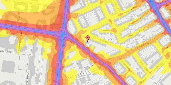 Trafikstøjkort på Sundholmsvej 15, 1. th, 2300 København S