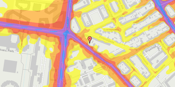 Trafikstøjkort på Sundholmsvej 17, st. th, 2300 København S