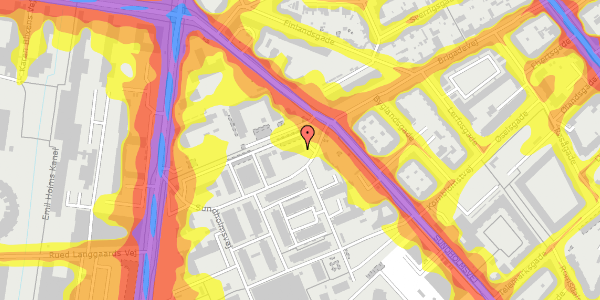 Trafikstøjkort på Sundholmsvej 24A, 2300 København S