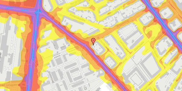 Trafikstøjkort på Sundholmsvej 41, st. tv, 2300 København S