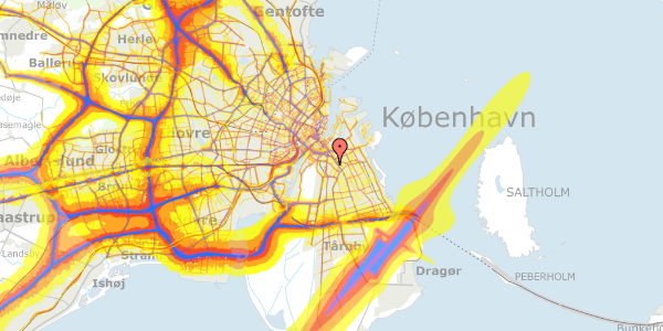 Trafikstøjkort på Sundholmsvej 45, 2. tv, 2300 København S