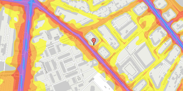 Trafikstøjkort på Sundholmsvej 47, st. th, 2300 København S