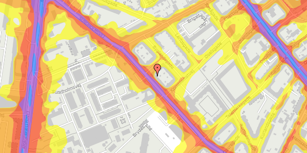 Trafikstøjkort på Sundholmsvej 49, 2. tv, 2300 København S