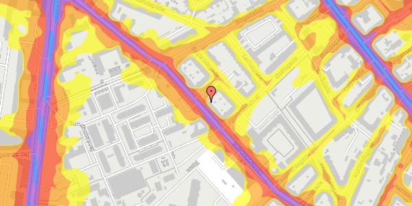 Trafikstøjkort på Sundholmsvej 49, 4. th, 2300 København S