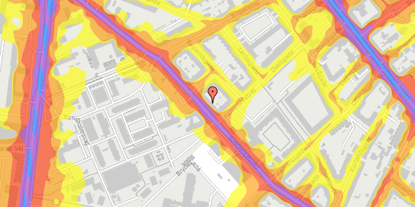 Trafikstøjkort på Sundholmsvej 51, 2. th, 2300 København S