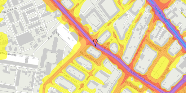 Trafikstøjkort på Sundholmsvej 52, st. tv, 2300 København S