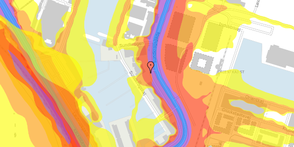 Trafikstøjkort på Sundkrogsgade 11A, kl. , 2100 København Ø