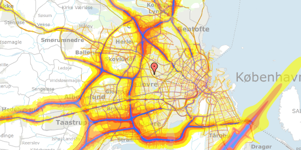 Trafikstøjkort på Svankærvej 16, 2720 Vanløse