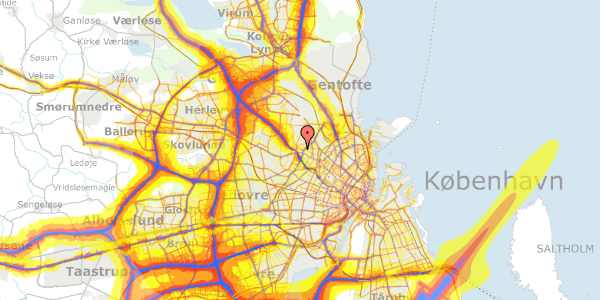 Trafikstøjkort på Svendelodden 3, 1. th, 2400 København NV