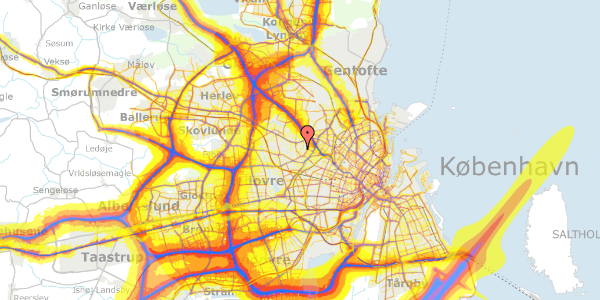 Trafikstøjkort på Svend Gønges Vej 3, 2700 Brønshøj