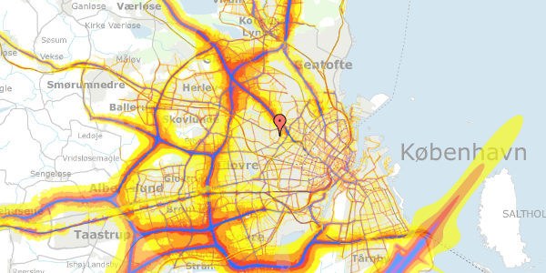 Trafikstøjkort på Svend Gønges Vej 9, 2700 Brønshøj