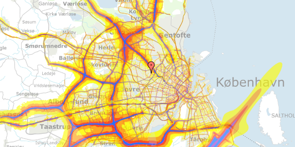 Trafikstøjkort på Svend Gønges Vej 10, 2700 Brønshøj