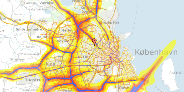 Trafikstøjkort på Svend Gønges Vej 22A, 2700 Brønshøj