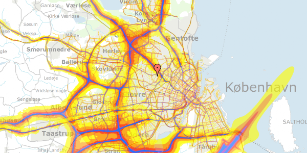 Trafikstøjkort på Svend Gønges Vej 30, 2700 Brønshøj