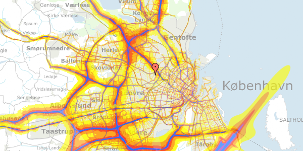 Trafikstøjkort på Svend Gønges Vej 31A, 2700 Brønshøj