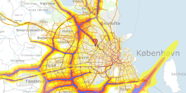 Trafikstøjkort på Svend Gønges Vej 34, 1. , 2700 Brønshøj