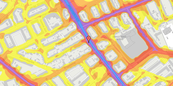 Trafikstøjkort på Sverrigsgade 1A, 1. th, 2300 København S