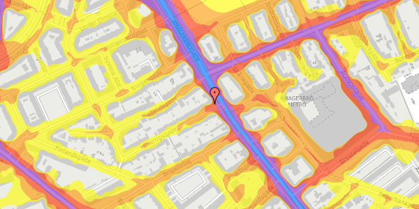 Trafikstøjkort på Sverrigsgade 2A, 4. th, 2300 København S