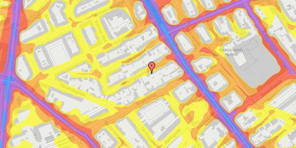 Trafikstøjkort på Sverrigsgade 7, 2. th, 2300 København S