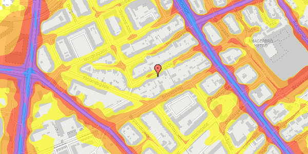 Trafikstøjkort på Sverrigsgade 15, st. th, 2300 København S