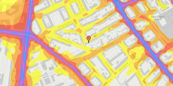 Trafikstøjkort på Sverrigsgade 31, 2300 København S