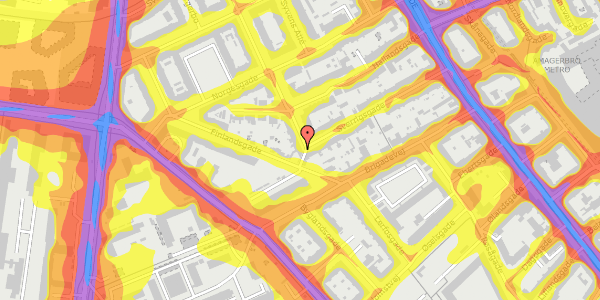 Trafikstøjkort på Sverrigsgade 33, 2300 København S