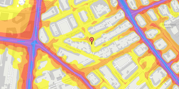 Trafikstøjkort på Sverrigsgade 45, 2300 København S