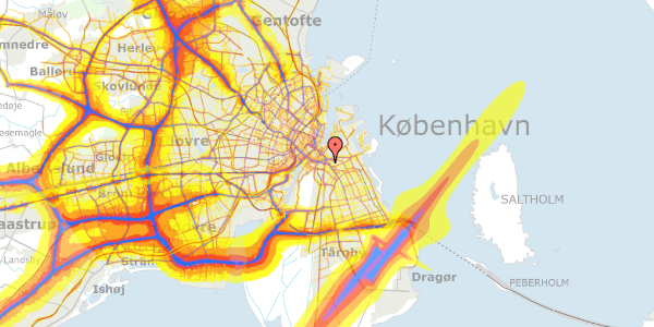 Trafikstøjkort på Svinget 6, 1. tv, 2300 København S