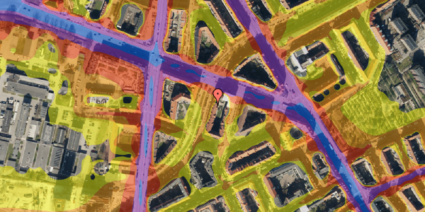 Trafikstøjkort på Svinget 7, 1. th, 2300 København S